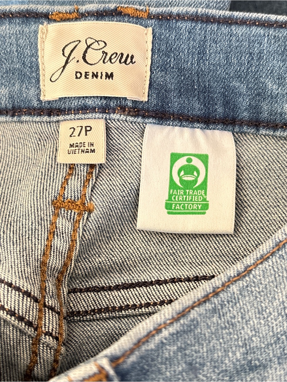 J Crew Slim Wide Leg Jeans Size 27 Petite Inseam 23 inches - Picture 15 of 16
